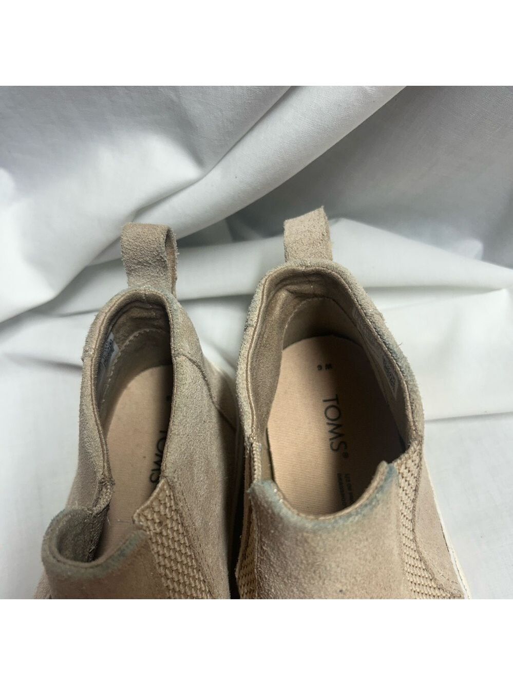 Toms Womens Bryce Beige Suede Slip On Shooties Shoes 6 - Picture 12 of 12